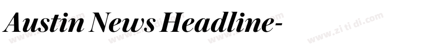 Austin News Headline字体转换